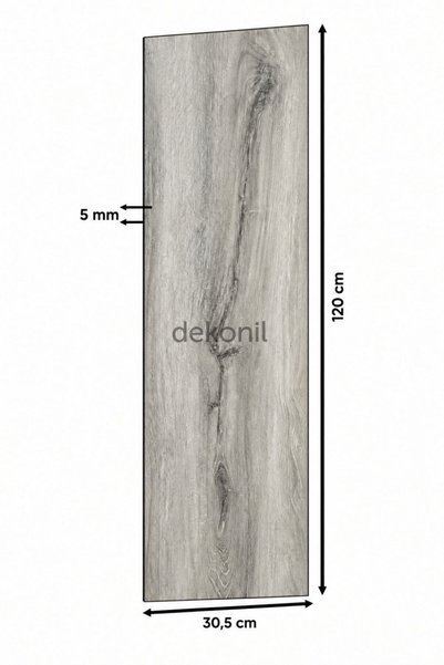Dekonil SPC Parke Duman Meşe Desenli – Su Geçirmez Zemin Paneli 30,5*120 cm 2,9 m²