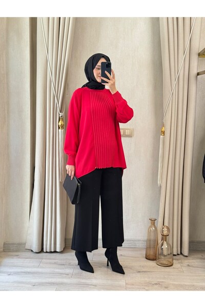 Ghisa 4442 Önü Mervür Detaylı Tunik Mercan