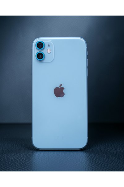 teknodayım Apple iPhone 11 Neon Phosphorescent Camera Lens - Blue
