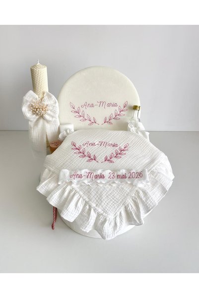 Anya-Events Set Trusou Personalizat Pentru Botez Ana-Maria