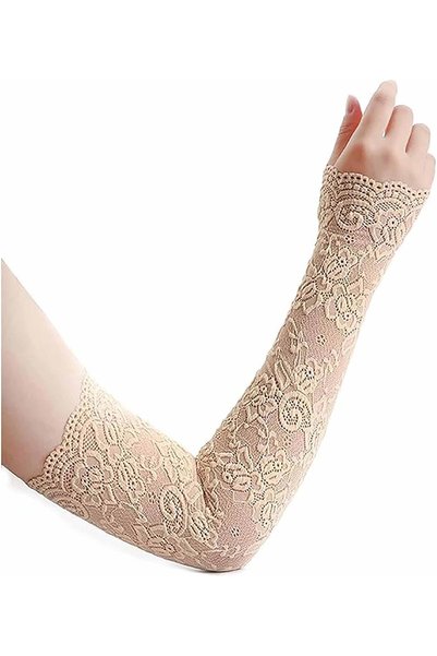 Generic أغطية أكمام دانتيل طويلة للحماية من الأشعة فوق البنفسجية، أغطية أكمام...