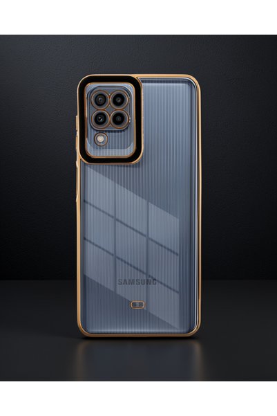 teknodayım Samsung Galaxy A22 Case Liva Lens Silicone - Black