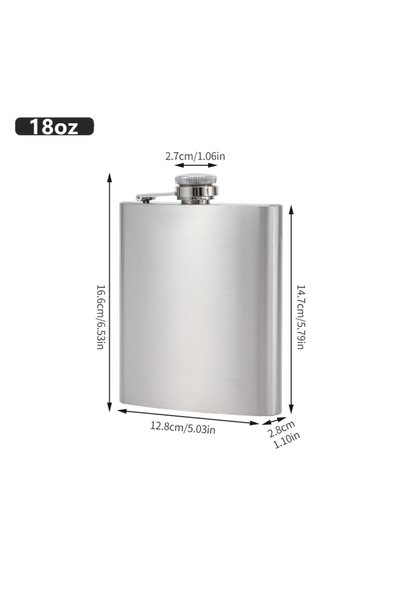 Choice 18oz LMETJMA 1 4 5 6 7 8 9 10 oz Stainless Steel Hip Flask with Funnel...