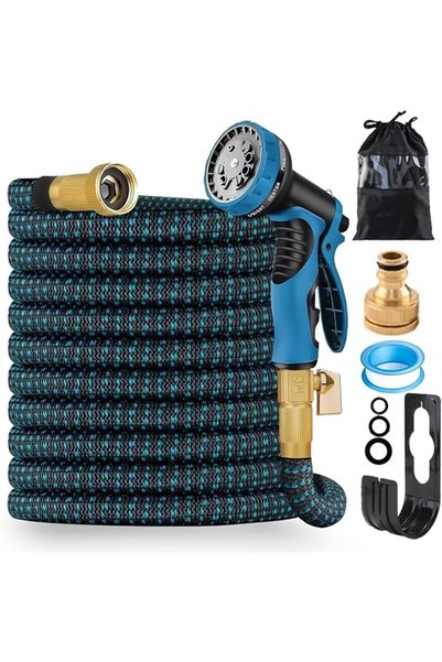 KOWVOWZ 75FT Expandable Garden Hose, Lightweight Flexible Water Hose with 10 ...