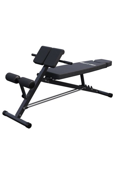 Gorilla Sports Bancă de haltere reglabilă cu hiperextensie