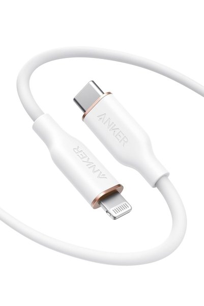 Generic كابل USB C إلى Lightning، معتمد من MFi (1.8 متر، أبيض سحابي)