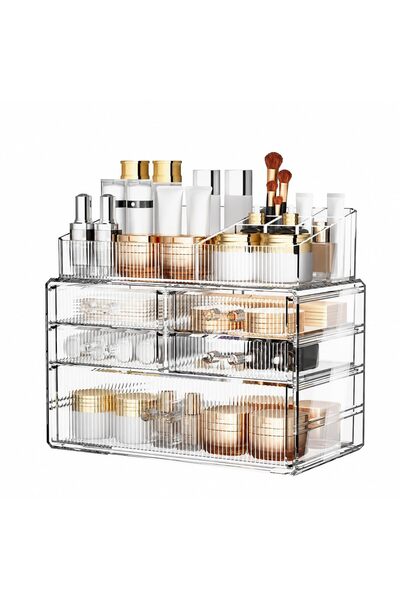 TERRIFI Stackable Organizer, Acrylic Cosmetic Organizer, Bathroom Organizer a...