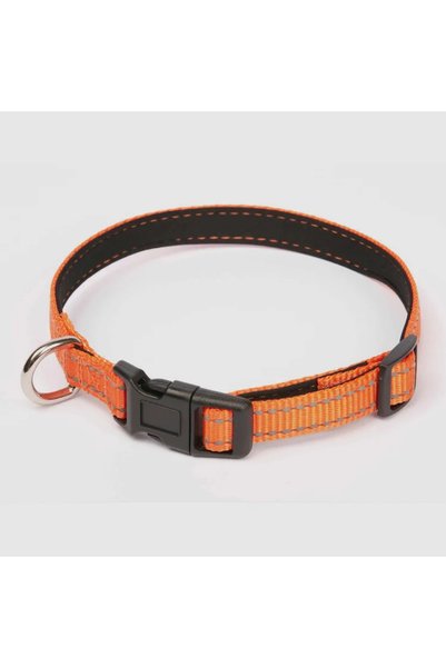 mucize Dog Collar - Adjustable Comfortable Pet Collar with Orange Reflective ...