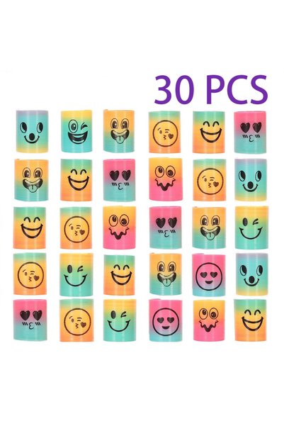 Choice 30PCS random color 10/20/30PCS Rainbow Magic Springs Circle Kids Toy F...