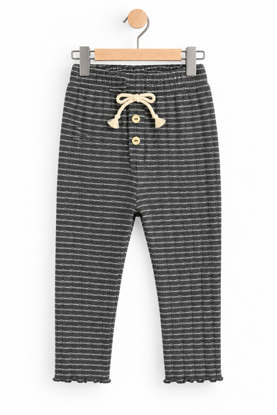 Tinymuyt Baby Girl/Child Elastic Waist Button Detailed Cotton Combed Cotton T...