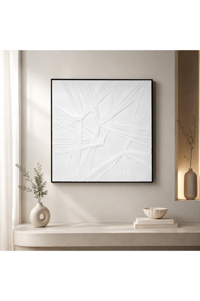 NO BRAND لوحة جدارية SHW-419 بإطار أسود مقاس 100×100 سم | موفن هوم