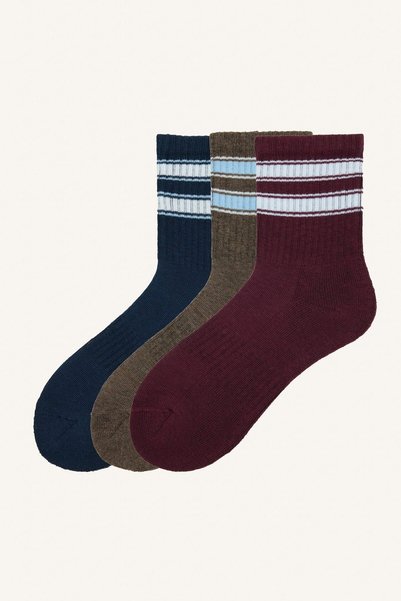 DeFacto 3-Pack Cotton Winter Socks for Boys I6830A8Ns