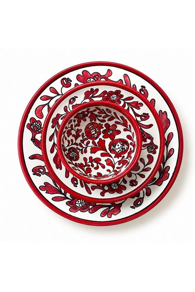 Fyrouzi Rumman | Pomegranate 18-pcs Dinner Plate Set