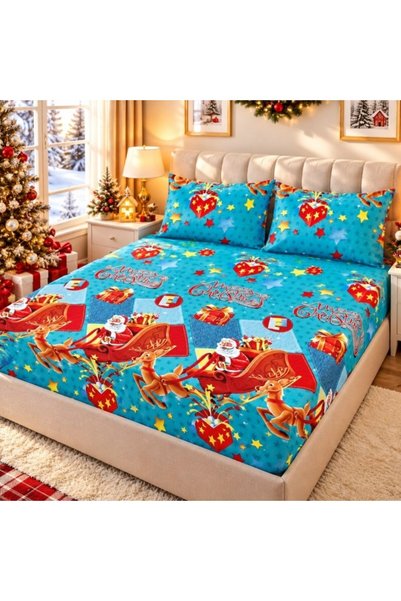 JOJO HOME Cearșaf de pat și 2 fețe de pernă, Jojo Home, Pentru 2 persoane, 18...