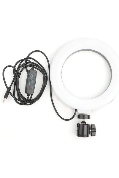 Generic إضاءة حلقية LED، إضاءة حلقية LED بحجم 6 بوصات للسيلفي والمكياج والبث ...