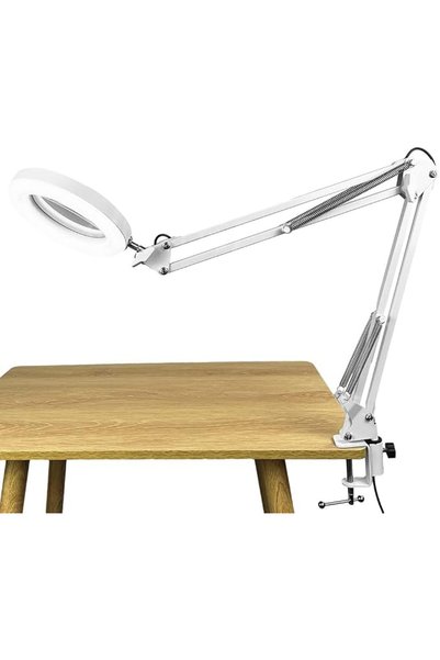 ELEPHANTBOAT Magnifying Glass with Light, 5X Desk Magnifying Glass with Flexi...