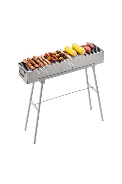 Lawazim Portable Camping Barbecue Grill - Foldable Charcoal Grill (80x18x80cm...