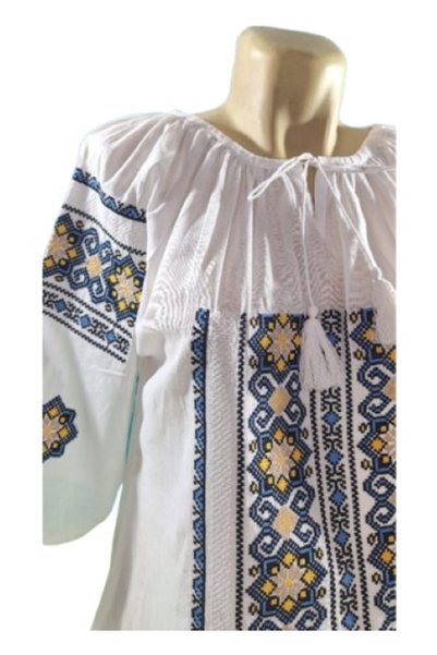 OEM Bluză tradițională pentru femei, multicoloră, cu model geometric special, M