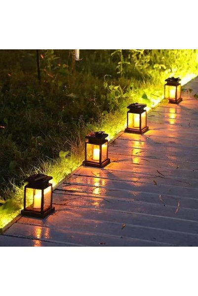 JOYZZZ Solar Hanging Lantern, 2 PCS Waterproof Outdoor Garden Lights, Solar H...
