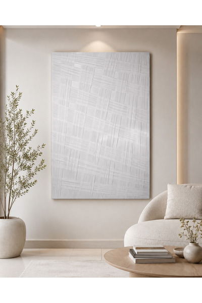 NO BRAND لوحة جدارية SHW-444 رمادي بدون إطار – 150×100 سم | موفن هوم