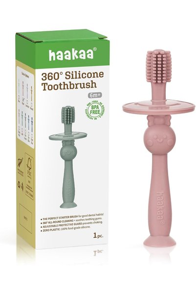 Generic 360° Baby Toothbrush with Suction Base - Gentle Cleaning for Infant S...