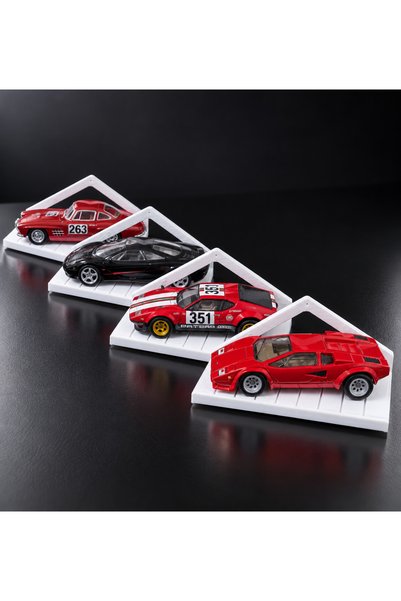 3dHomePack 1:64 Ölçekli Model Araba Sergileme Rafı 4lü – Dekoratif Duvar Tipi...