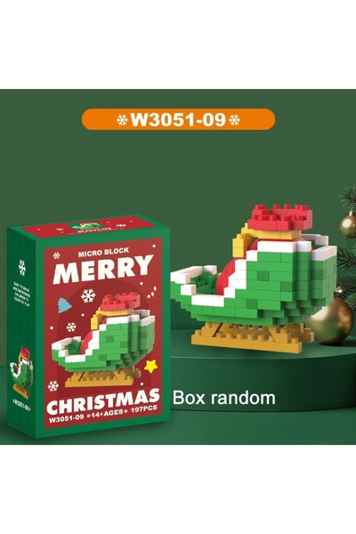 Choice sledges Christmas Gifts Micro Building Block Series Santa Claus Reinde...