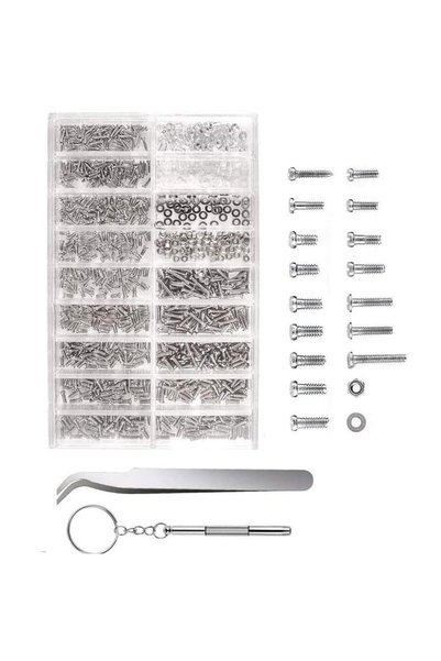 GENERAL 1000pcs Eyeglasses Repair Kit, Tiny Stainless Steel Glasses Screws, E...
