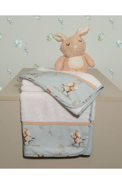 Baby Oliver Σετ 2 πετσετών μωρού μπλε, βάρος 450γρ/τμ 46-6760/429_5210018137604