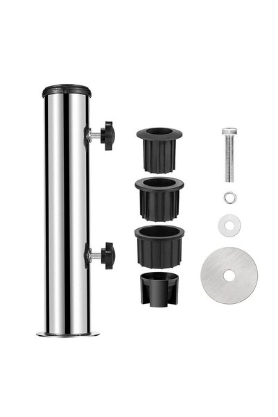 KASTWAVE Umbrella Stand Mount Stand Tube Set, Outdoor Stainless Steel Parasol...