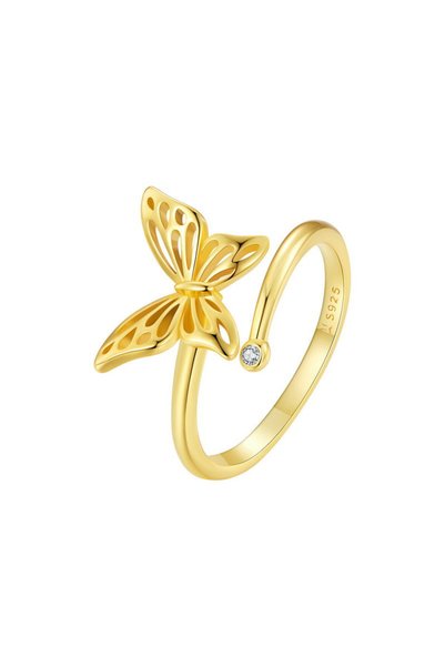 Be Special Inel argint reglabil vis de fluture