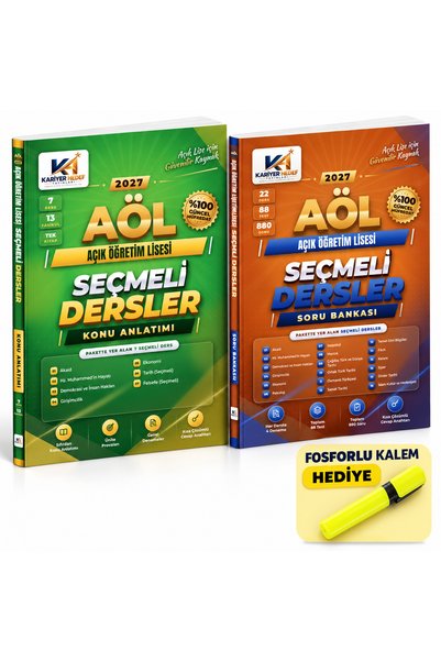 Kariyer Hedef Yayınları 2027- AÇIK LİSE AÖL SEÇMELİ TÜM DERSLSER KONU ANLATIM...