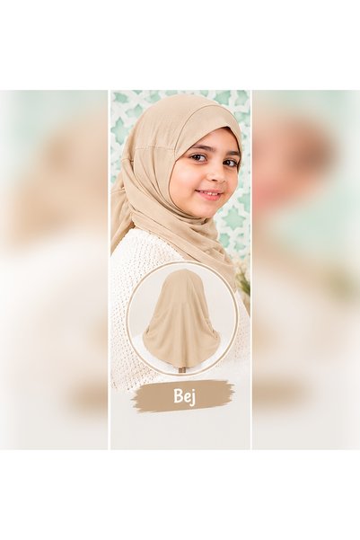 IYDGAH حجاب أطفال مطوي_وشاح عملي للرأس_حجاب للأطفال للصلاة