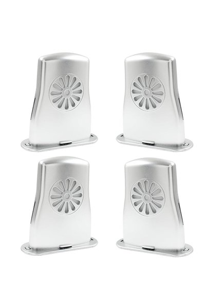 GNAFOTU 4 Pack Acoustic Guitar Humidifier Sound Holes, Instrument Tool (silver)