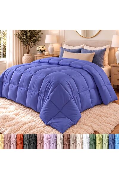 Generic Duvet Insert, King Size Comforter 90 inx102 in, Slate Blue