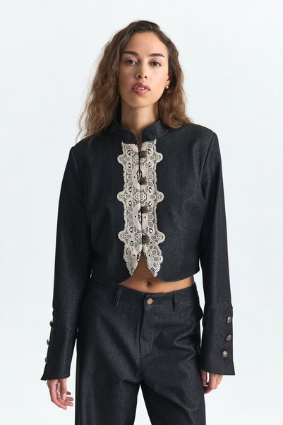 Antioch Short Jacket with Lace Detail