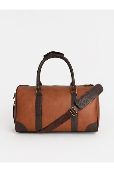 LC Waikiki Ozmarka New Season Brown Leather Look Men's Sports Bag