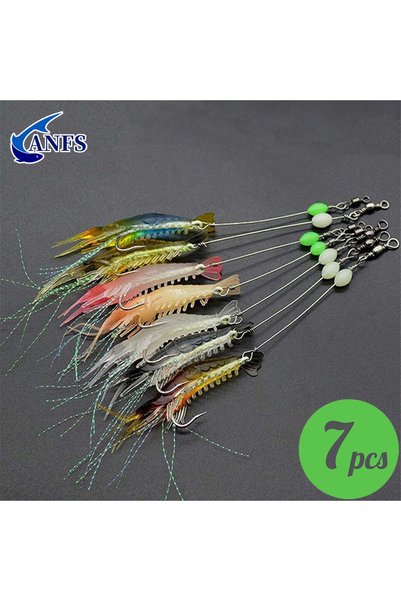 Choice 018-3pcs 3pcs/7pcs Shrimp Lures Fishing Lures Artificial Fishing Bait ...