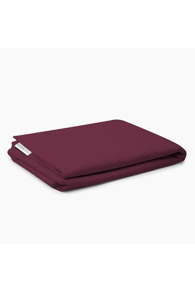 Generic 1 Pcs Flat Sheet Burgundy Queen Super Soft Microfiber Lightweight Lux...
