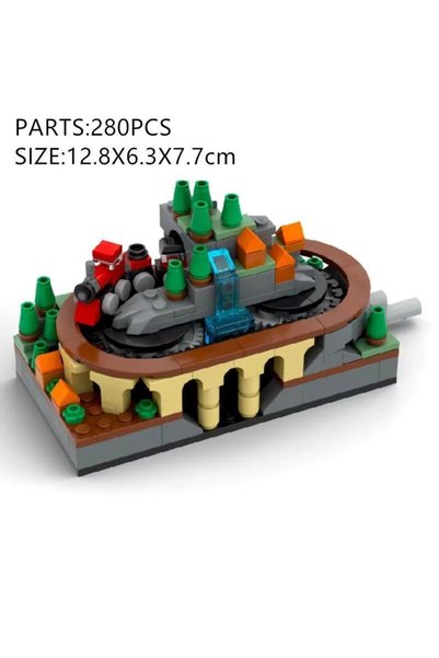 Choice JF-11 MOC Building Blocks Hand-Cranked Train Track Building Blocks Mod...