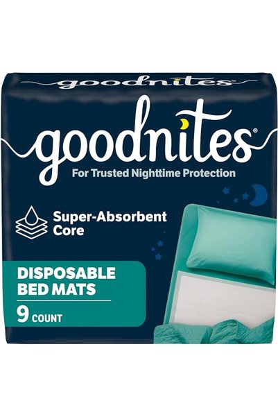 GoodNites فوط سرير للاستخدام مرة واحدة لسلس البول، مقاس 2.4 × 2.8 قدم، 36 قطع...