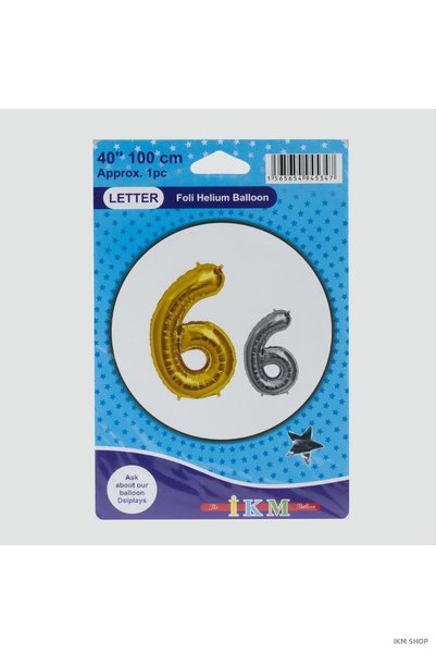 ZERO LAND Ilkestor Yellow Colored 40X100 Number Foil (05624) Balloon 6