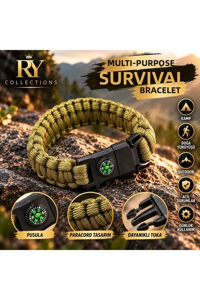 rycollections سوار باراكورد للبقاء على قيد الحياة باللون الأخضر للجنسين مع بو...