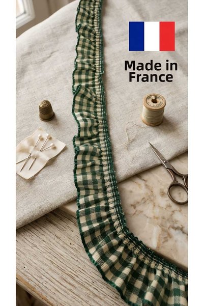 satab French Plaid Elastic / Ruffle 19mm - 5 Meters
