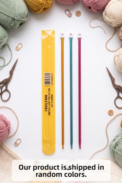 hobi dünyası evim 1 Piece 25 cm Sultan Metal Luxury Crochet Hook - 4 mm