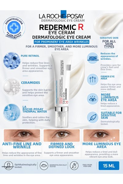 La Roche Posay Redermic R Retinol Eye Cream 15 ml – Care Against Fine Lines a...