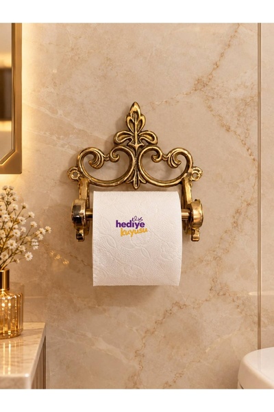 hediye Hedi̇yekuyusu Brass Casting Toilet Paper Holder 16X15 cm
