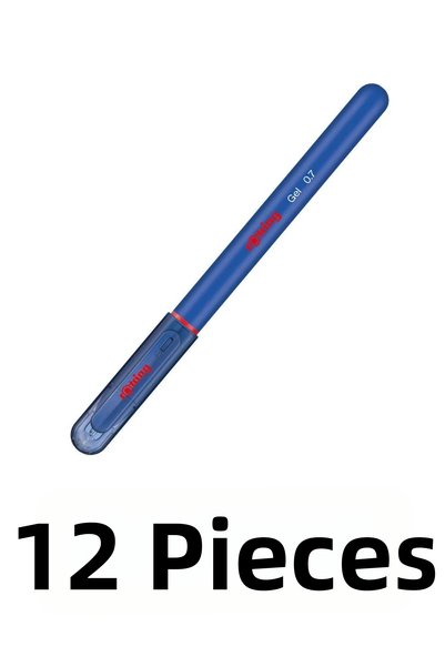 Rotring 12 Pieces Gel Ink Roller Pens 0.7mm Blue