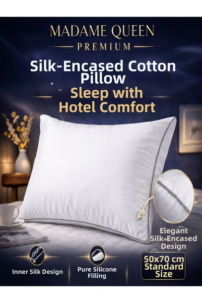 MADAME QUEEN 5 Premium 50X70 Ribbed Cotton Pillows – 800 Gr