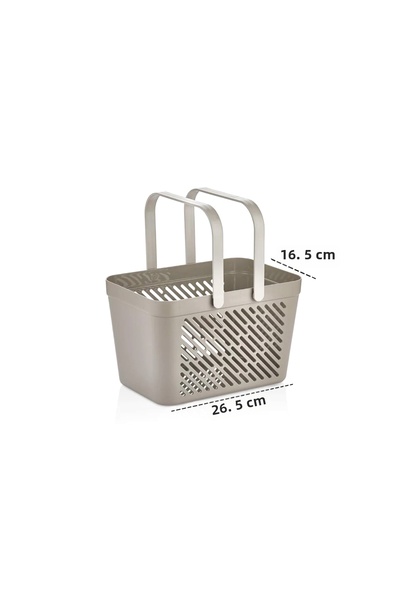 INURA GLOBAL Coș multifuncțional din plastic cu două mânere, 16,5 x 26,5 cm, ...